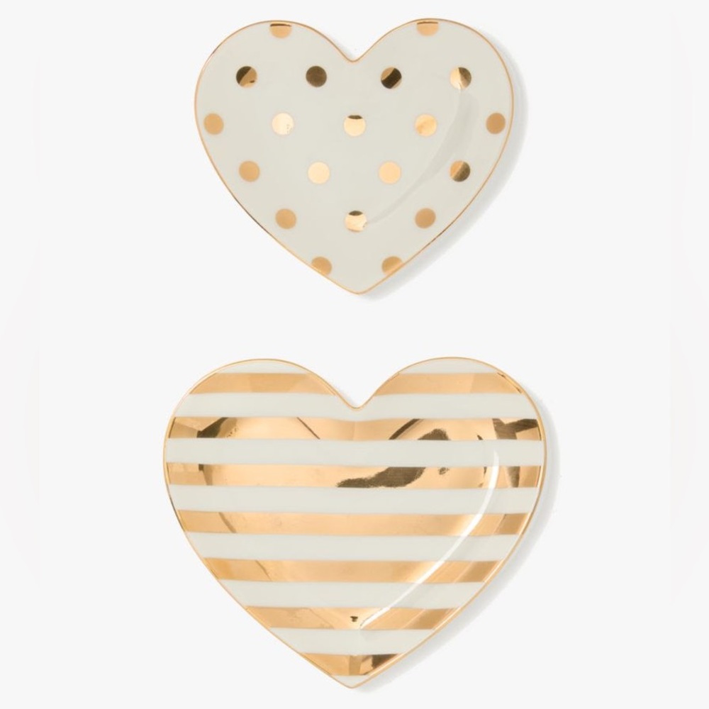 Kate Spade Set of 2 Heart Dishes